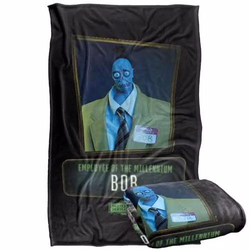 LOGOVISION Beetlejuice 2 Bob Employee of the Millennium Super Soft Silky Touch Fleece Throw Blanket, Multicolour, W: 91.44 cm x D: 147 cm – 1