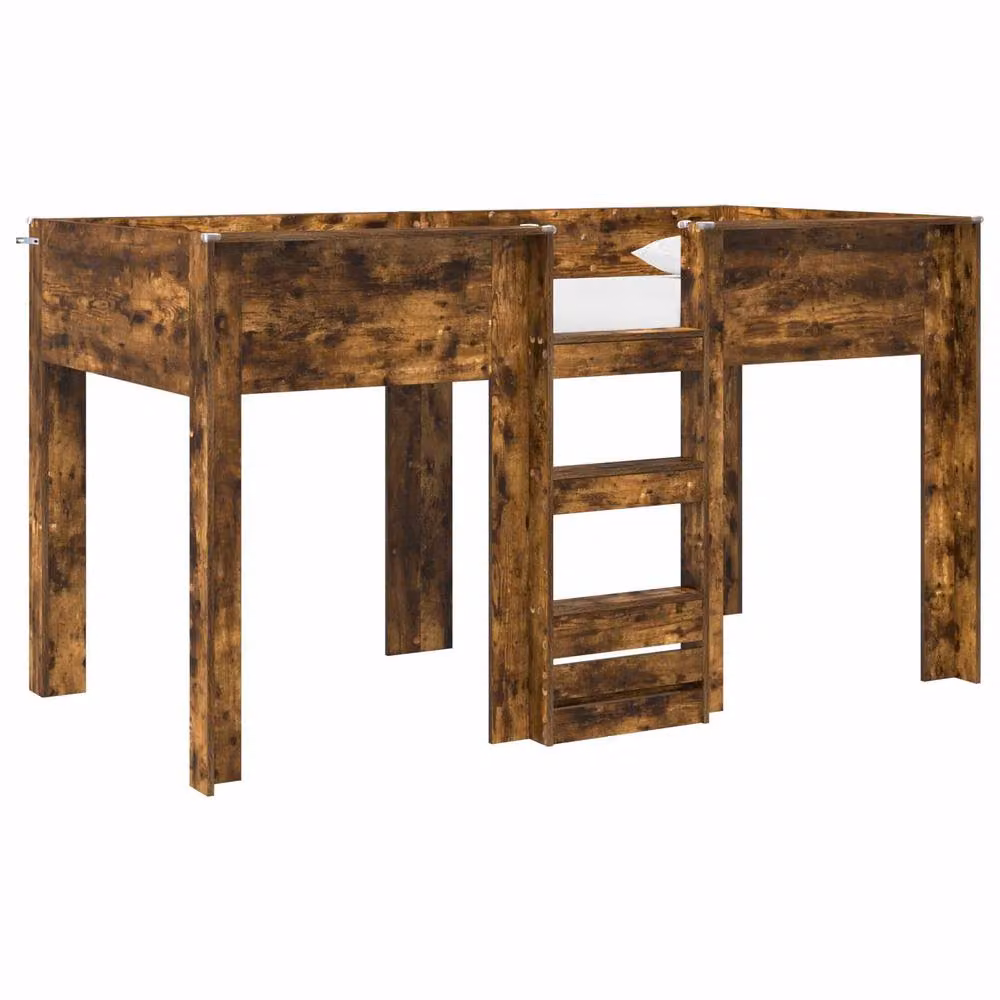 Berkfield Home Modern Bunk Bed for Kids in Smoked Oak Brown, W/D/H: 90 x 200 cm – 2