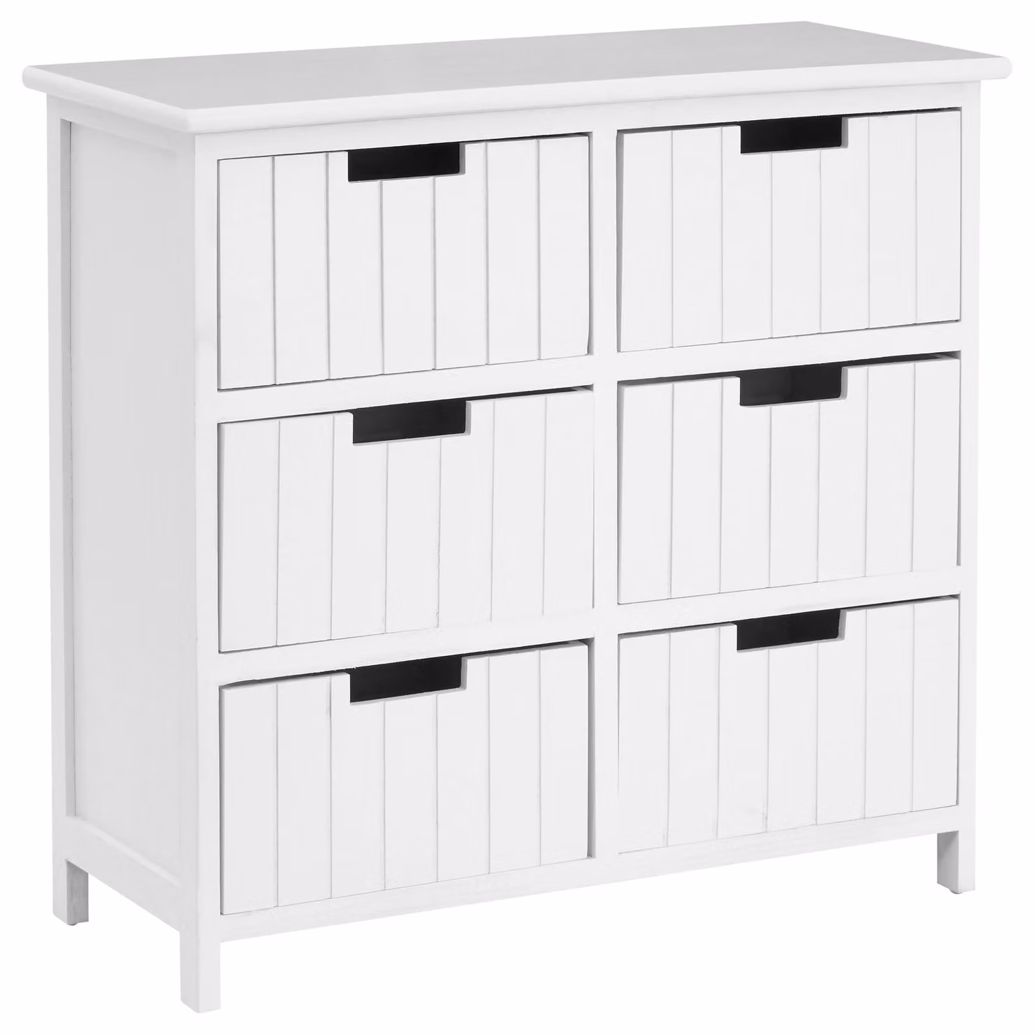 Orsina Compact White 6 Drawer Chest of Drawers in Lacquered MDF – 2