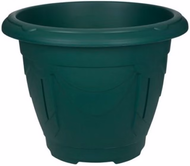 Whitefurze Green Round Venetian Decorative Plastic Garden Planter Pot