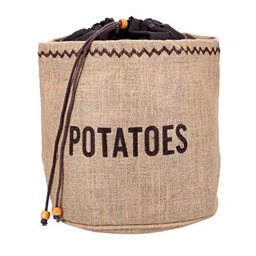 KitchenCraft Brown Fabric Potato Bag W/D/H: 24 x 24 x 24 cm – 1