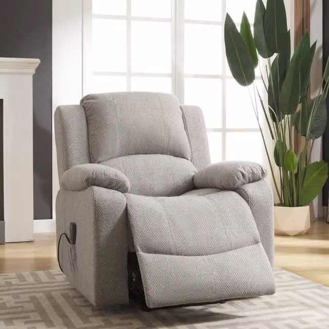 Artemis Home Marldon Electric Riser Recliner with Massage and Heat in Light Grey