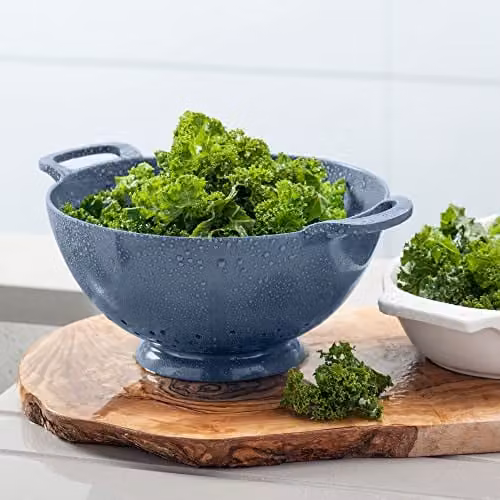Zeal Melamine Colander with Handles in Blue, 20cm – 2