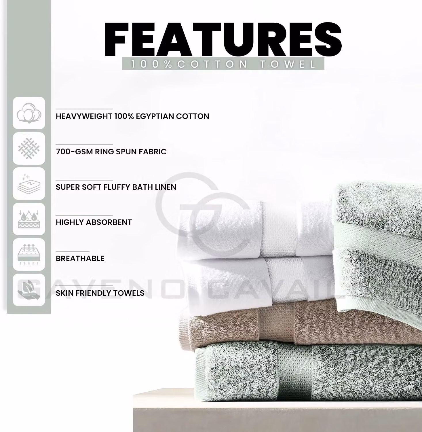 Gaveno Cavailia Miami Cotton Bath Sheet in Duck Egg Blue – 2