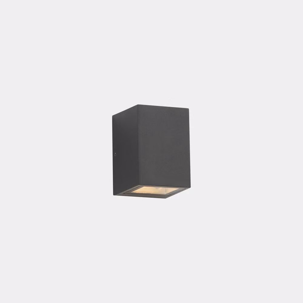 Netlighting Afrodita Outdoor Wall Down Lamp in Urban Grey with Transparent Glass and Aluminium, GU10 8W, IP55 – 2