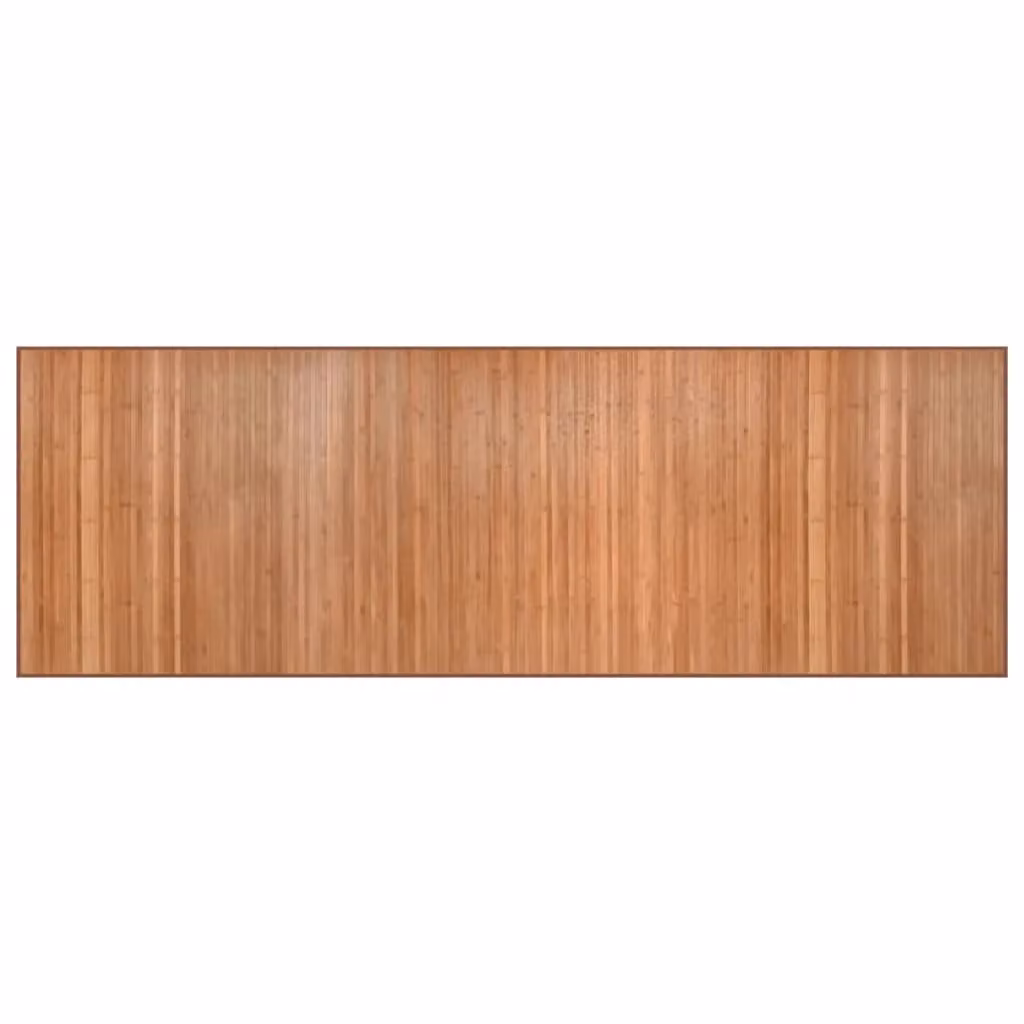 Berkfield Home Rectangular Bamboo Rug in Brown, W: 100 cm, L: 300 cm – 1