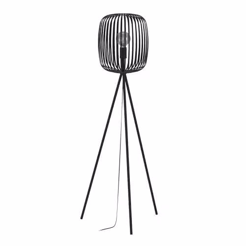Eglo Romazzina Black Metal Tripod Floor Lamp