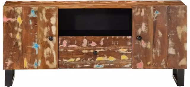 Berkfield Home Industrial TV Cabinet in Brown, W/D/H: 105 x 33.5 x 46 cm