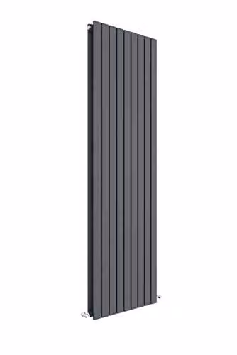 Nuie HLA47D Sloane Modern Home Wall Mount Designer Vertical Double Panel Radiator, Anthracite, H 180 cm x W 52.8 cm x D 7.2 cm