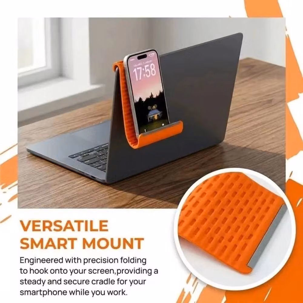 SPETLEK Adjustable Foldable Silicone Phone Holder in Orange – 4