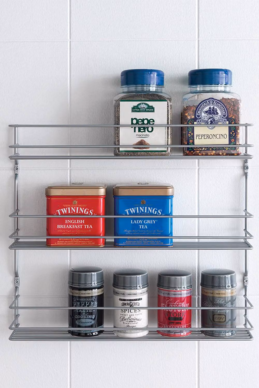 Metaltex Pepito 3-Tier Wall Mounted Metal Spice Rack Organizer in Silver – 2