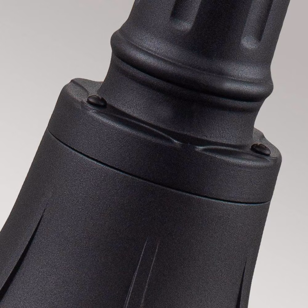 Netlighting Bayview Black Outdoor Bollard Garden Lantern with Transparent Glass and Aluminium Body IP44 – 4