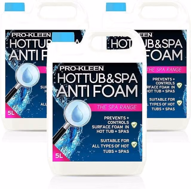 ProKleen Hot Tub and Spa Anti Foam Water Clarifier, 3 x 5 l