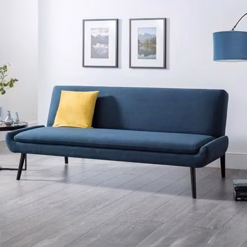 Julian Bowen Gaudi Blue Fabric Click Clack Sofa Bed