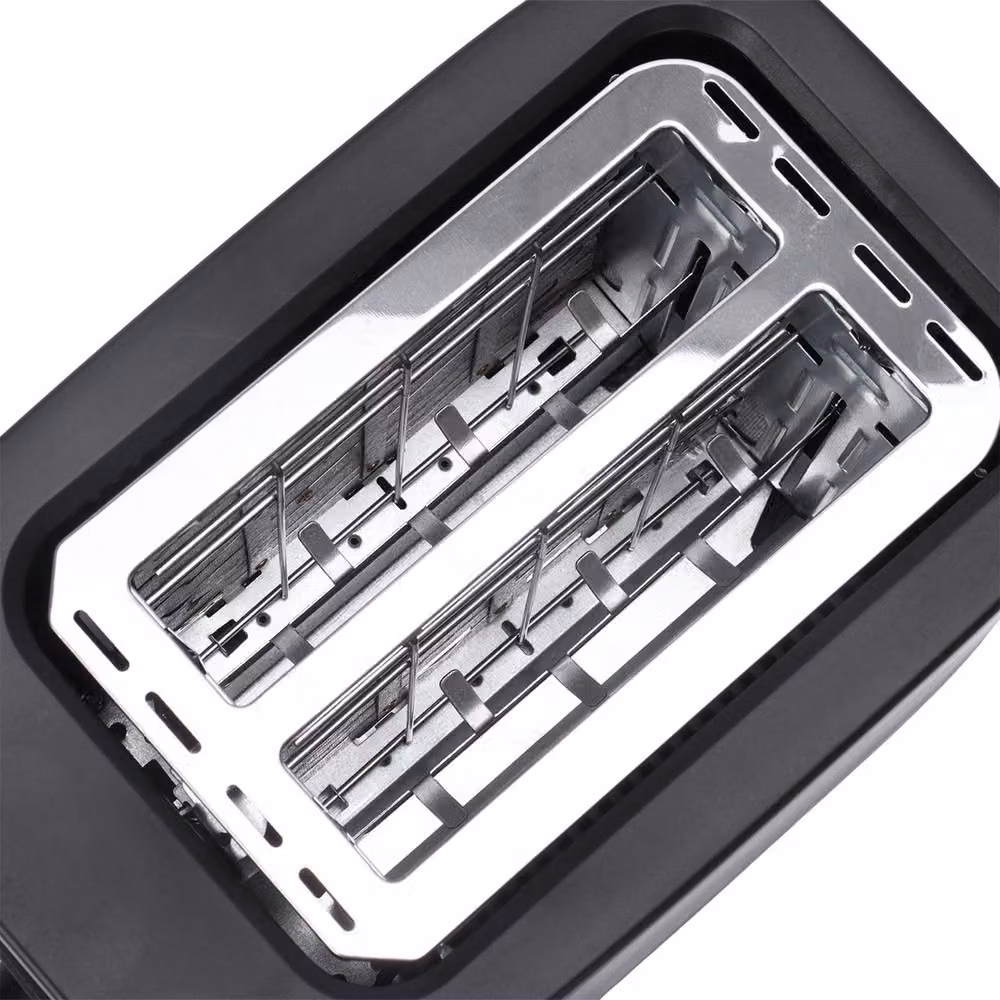 Ventryn Black 2 Slice Toaster with Extra Wide Slots, 7 Browning Levels, Defrost and Reheat Functions – 5