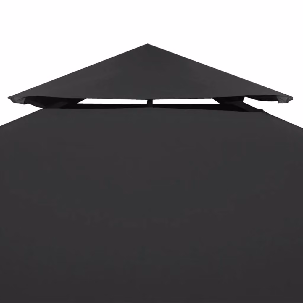 Berkfield Home 2-Tier Gazebo Top Cover, Anthracite Black Polyester, 4 x 3 m – 3