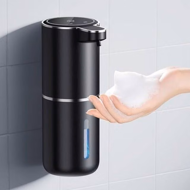 NESTLUNE Automatic Handsfree Liquid Soap Dispenser in Black