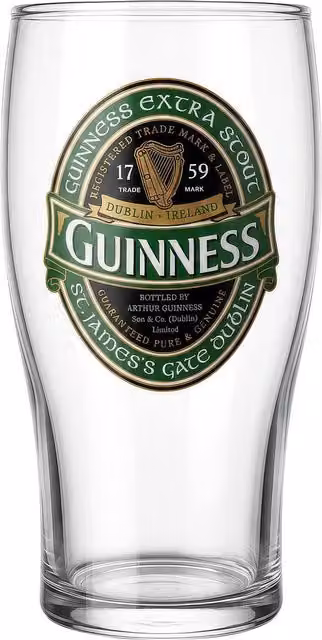 Guinness Transparent Beer Glass
