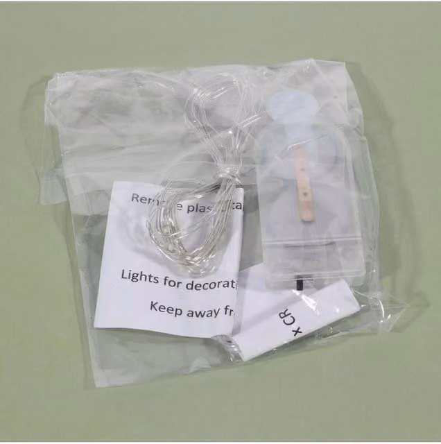 KDMD 5 Pack of Clear Christmas String Lights with 10 Bulbs per 1m String