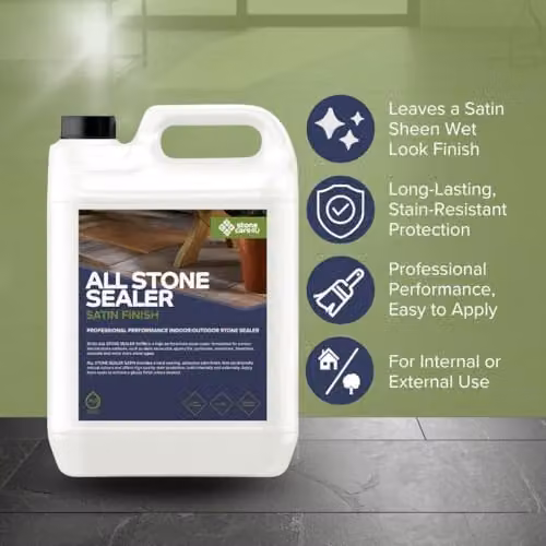 StoneCare 4u Essential All Stone Sealer in Transparent Satin Finish, 5 Litre – 2