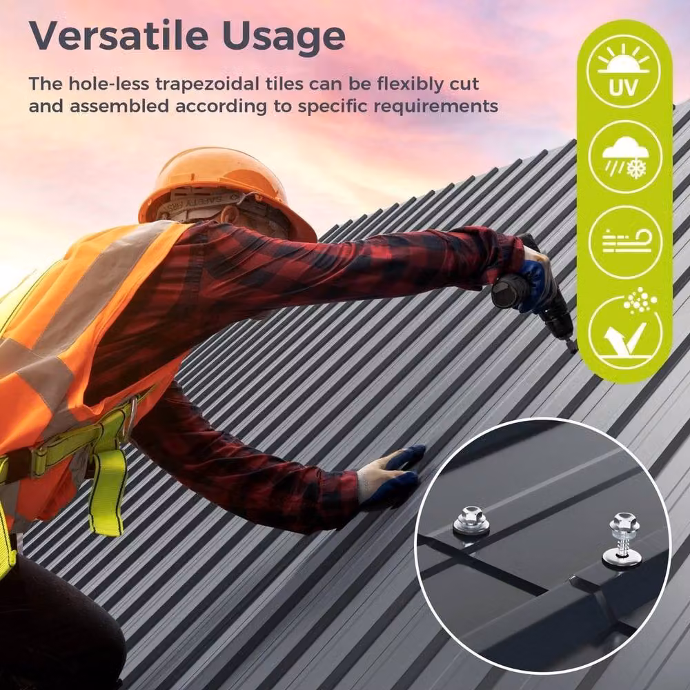 SPETLEK Mondeer 28 Corrugated Roofing Sheets, 16.6m2, Black, W: 100 cm, D: 40 cm – 3