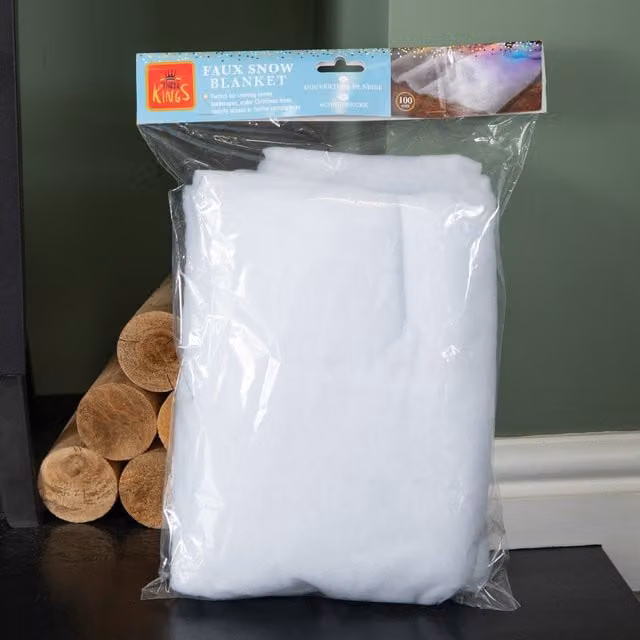 Samuel ALEXANDER White Christmas Faux Snow Effect Tablecloth, 1m x 1m Roll