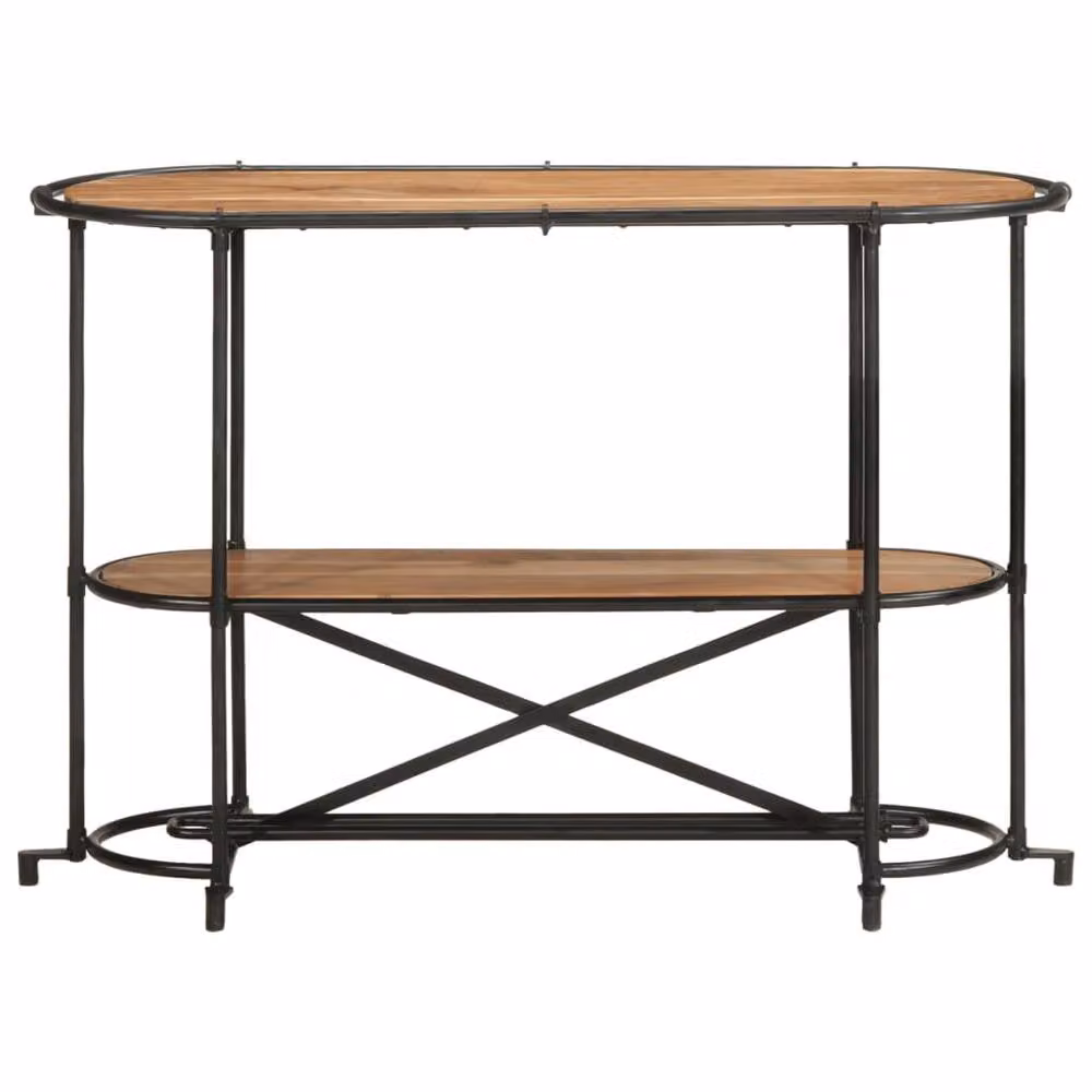 Berkfield Home Decorative Console Table in Brown Solid Acacia Wood, W/D/H: 110 x 42 x 76 cm – 2