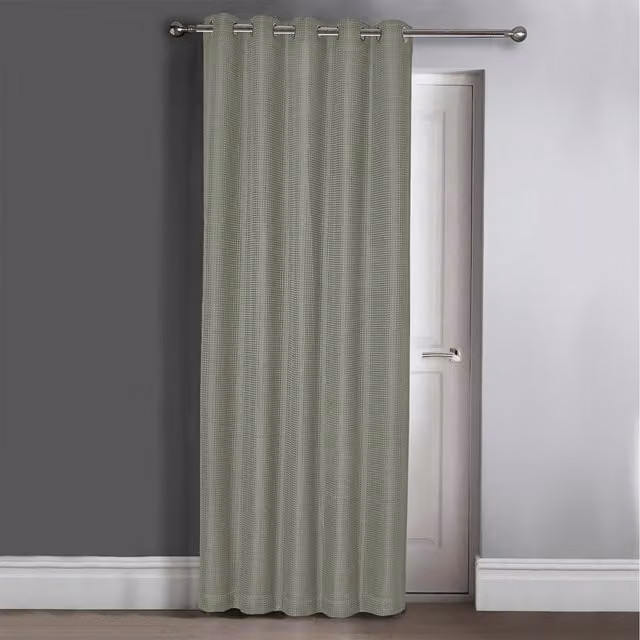 Velosso Classic Blackout Fabric Door Panel Curtain in Green