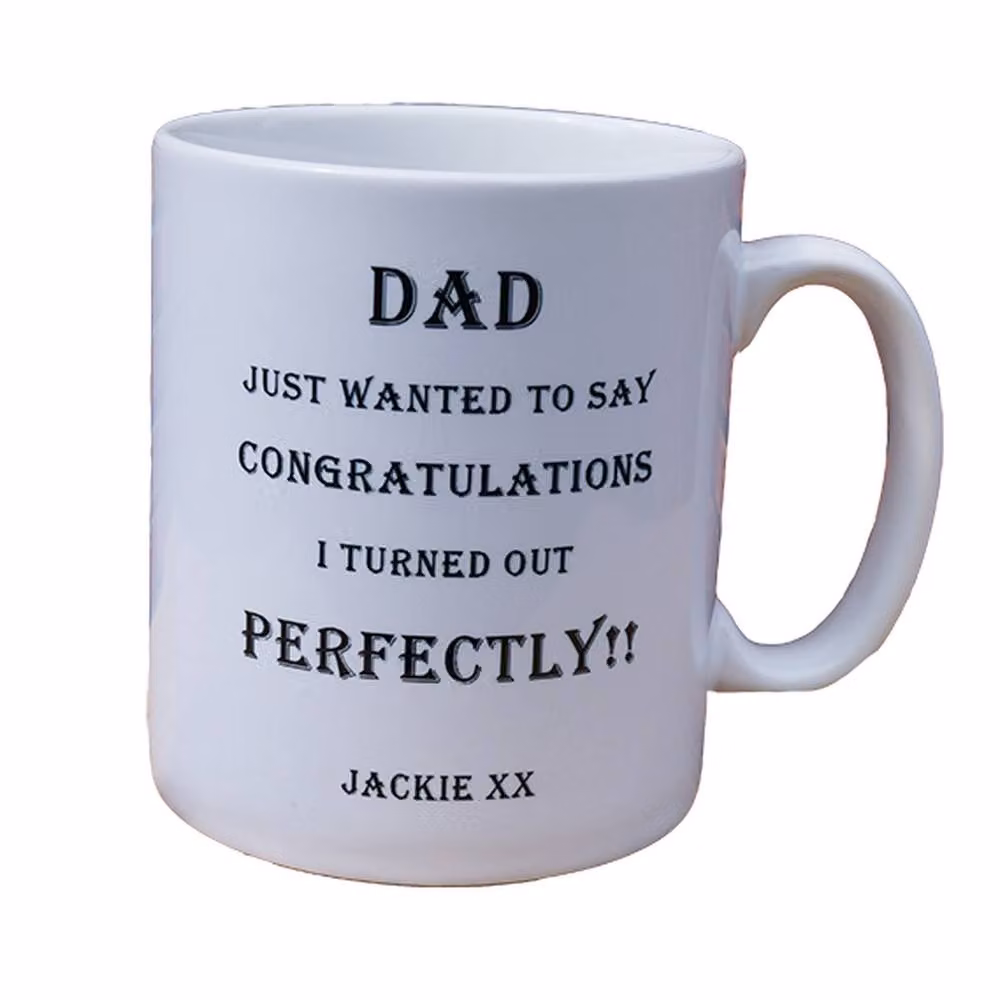 Uniqueful Personalised Thank You Dad Ceramic Mug in White – 2