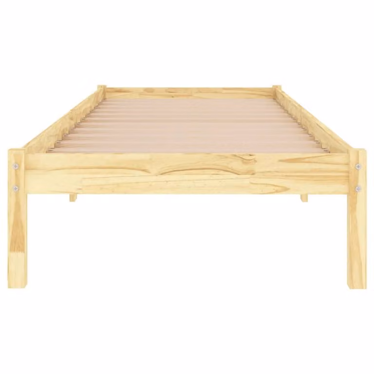 Berkfield Home Solid Wood Pine Bed Frame in Brown, W/D/H: 90 x 200 cm