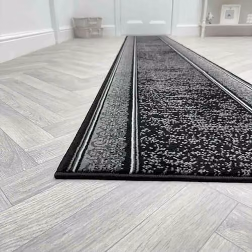 runrug Tribal Hallway Runner Rug, Black, W: 60 cm, L: 390 cm – 4
