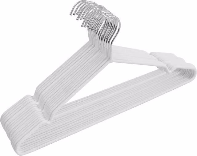 SPETLEK 20 Pack Premium Non-Slip Rubber Coated Metal Loops in White, Large
