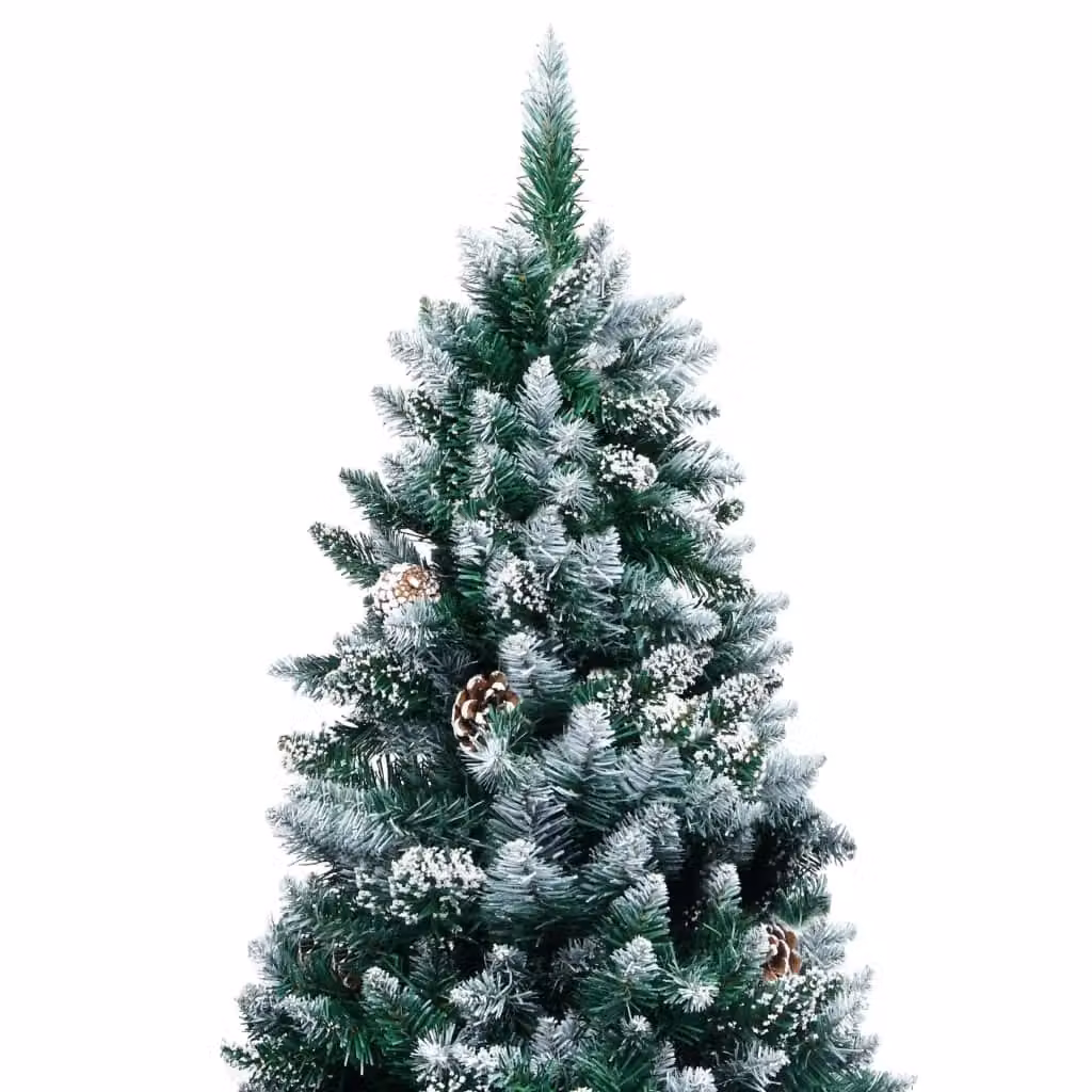 Berkfield Home Artificial Christmas Tree with Pine Cones and White Snow, Green, Height: 240 cm – 2
