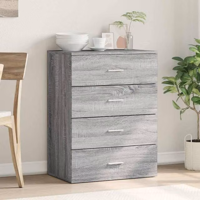 Berkfield Home Sonoma Grey Sideboard in Engineered Wood W/D/H: 60 x 39 x 80 cm – 1