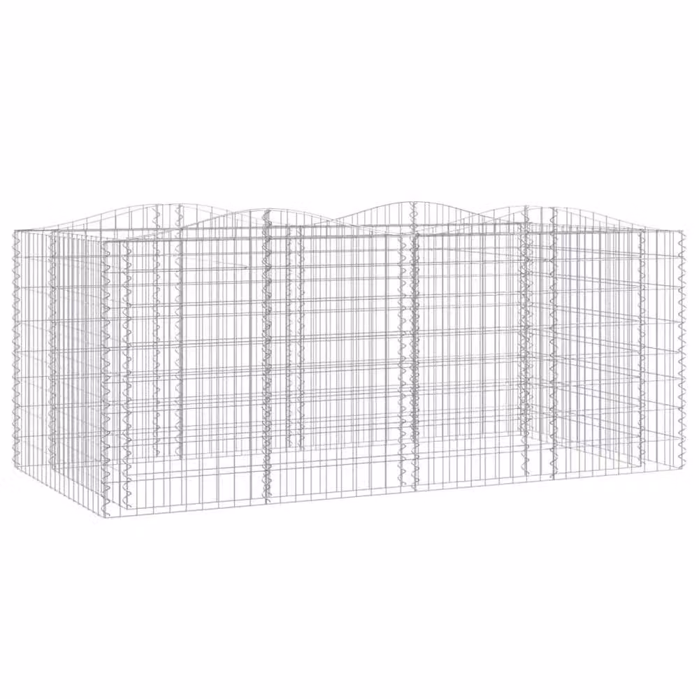 Berkfield Home Arched Gabion Raised Bed in Silver Galvanised Steel, W: 200 cm, D: 100 cm, H: 100 cm – 2