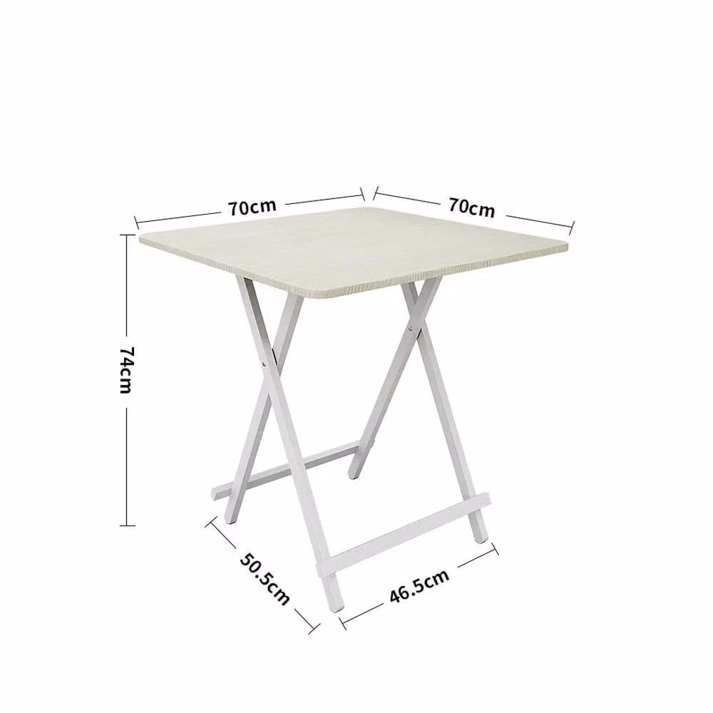 KORVIXA Beige Wooden Square Folding Picnic Dining Table