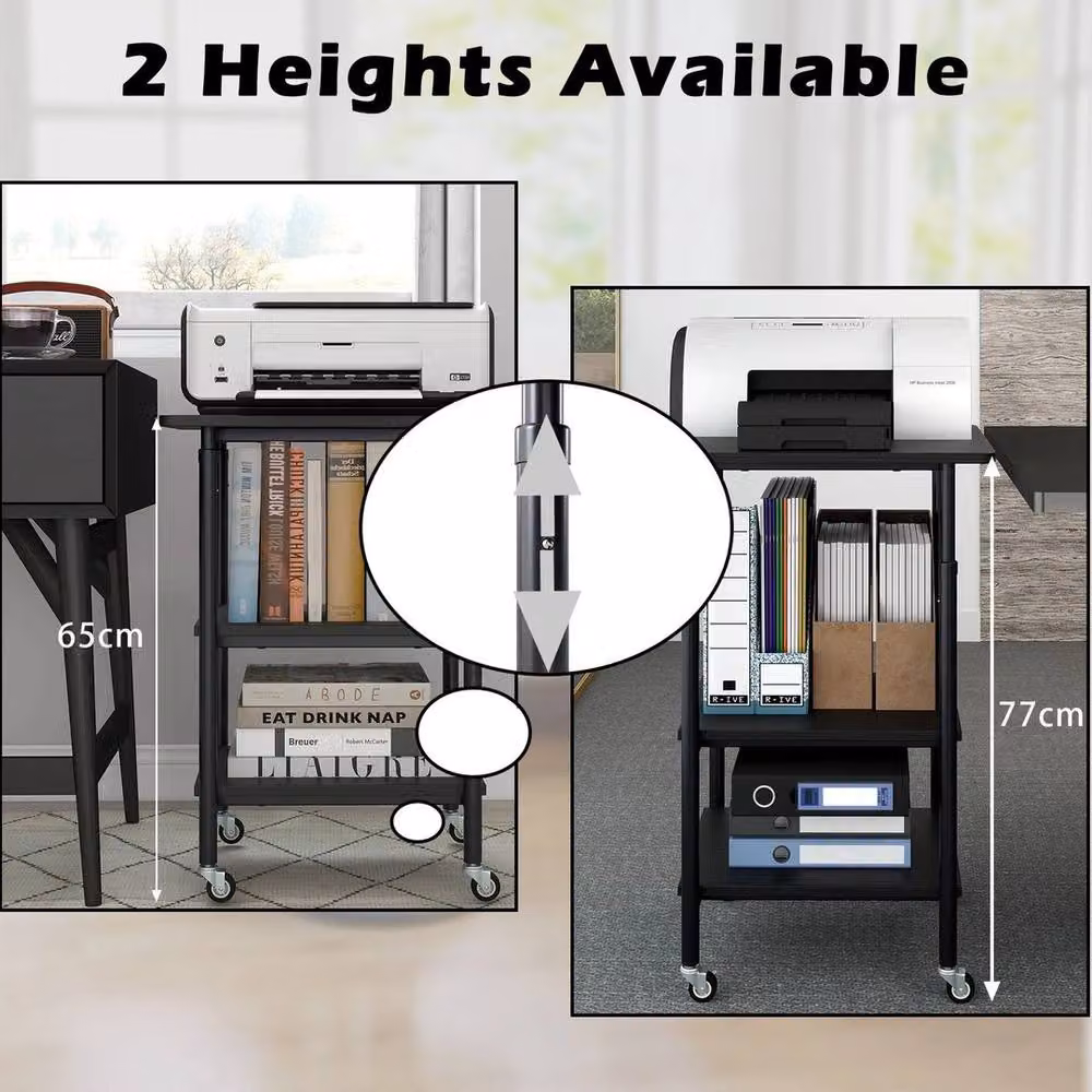 Kelvenix Height Adjustable Printer Stand in Black – 5