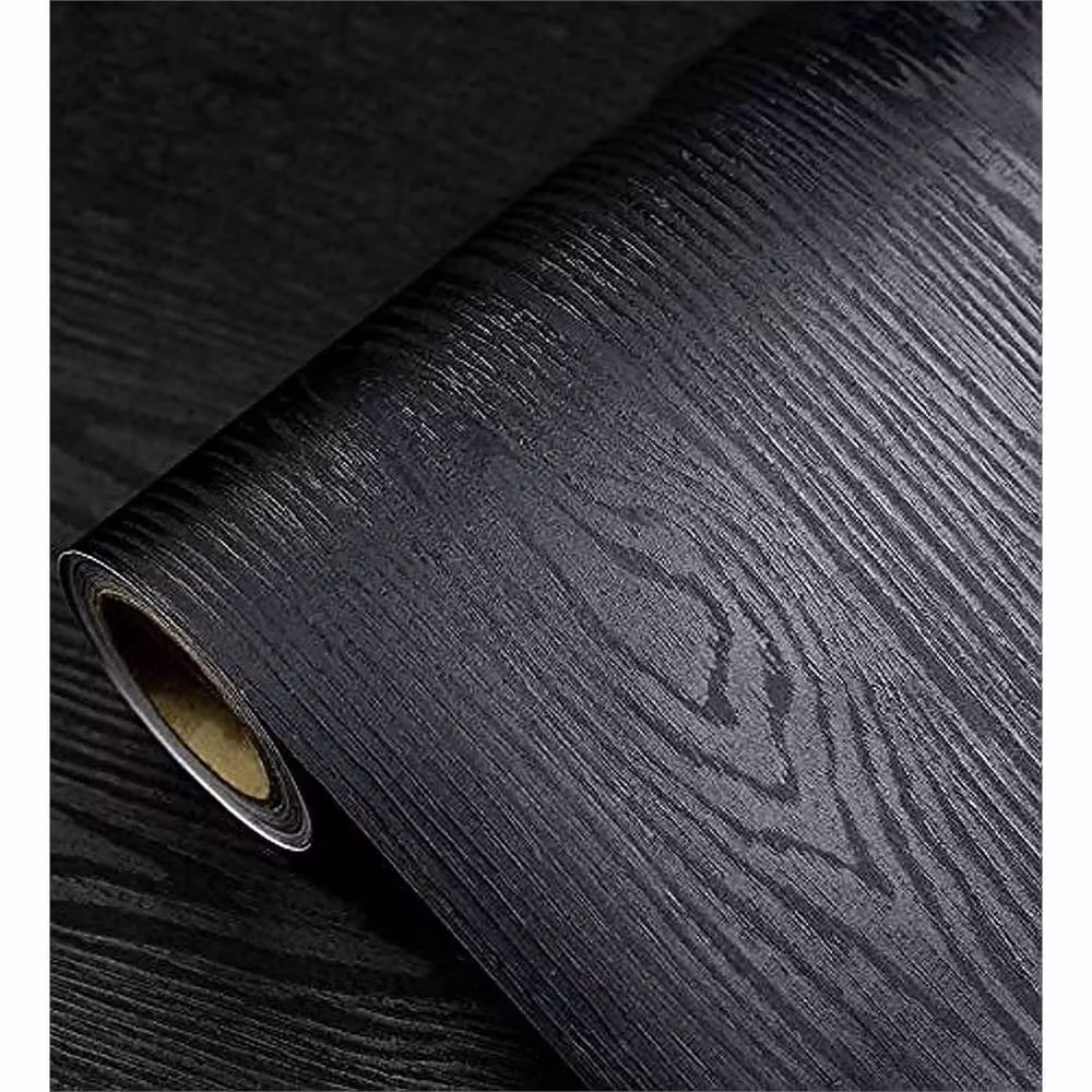 Nordara Black Wood Effect Self Adhesive Vinyl Film Sticker, 5m – 3