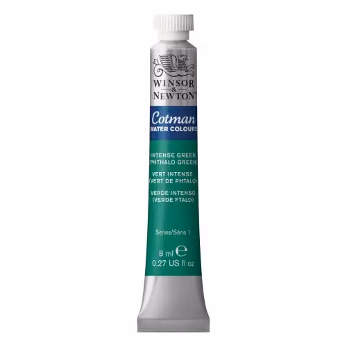 Winsor and Newton Cotman Watercolour Paint, Intense Green, 10 ml – 2