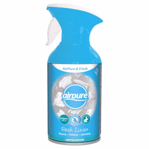 Airpure & Fresh Trigger Spray Air Freshener in Fresh Linen, White and Blue