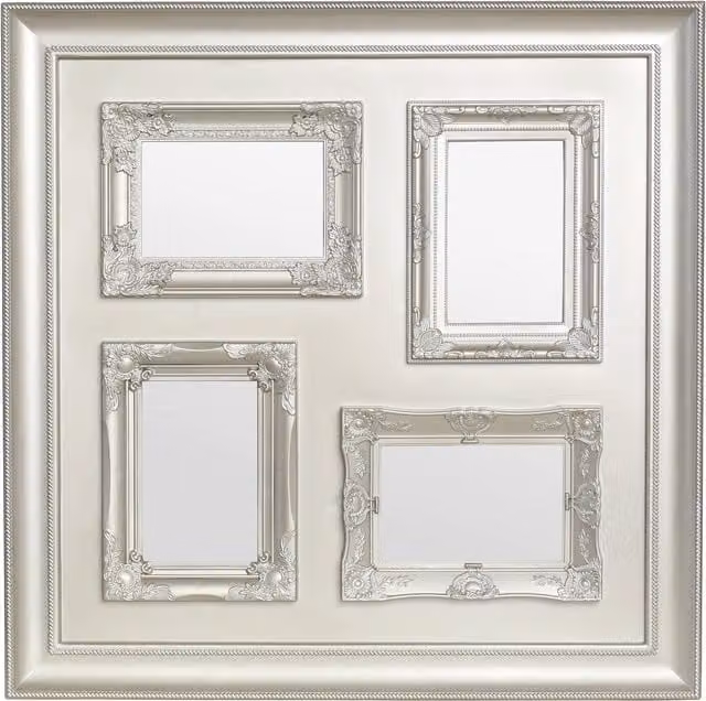 Premier Housewares Vintage Multi-Photo Tabletop Frame for 4 Photos, Gold – 1