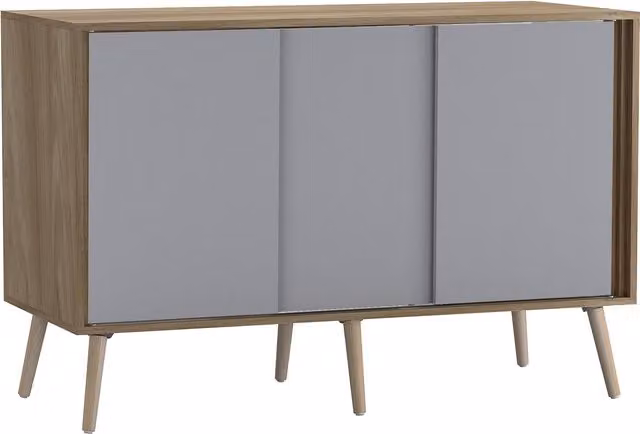 URBNLIVING Mix And Match Modern Sliding Sideboard in Oak