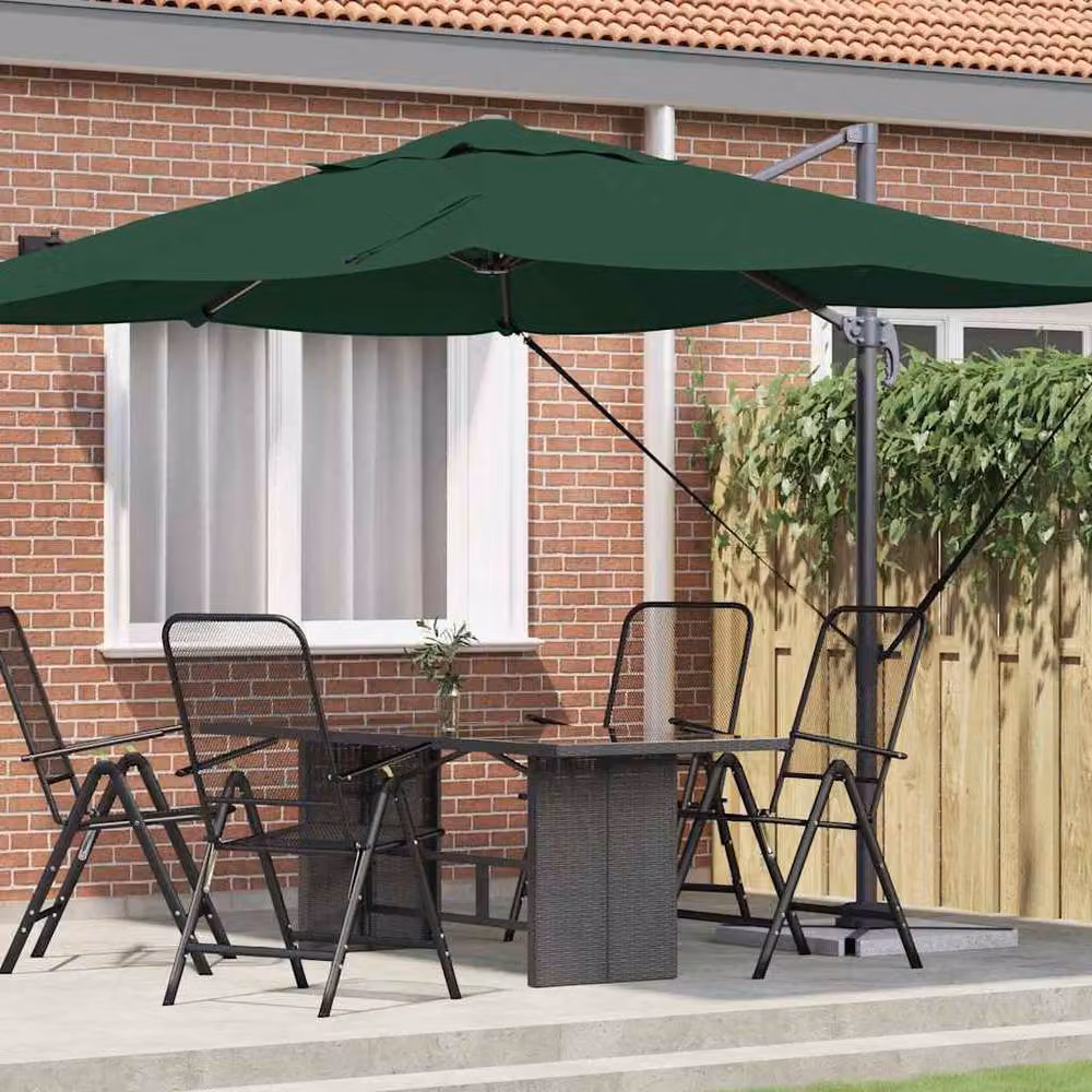 Berkfield Home Green Cantilever Umbrella with Polyester Fabric and Metal Frame – 2