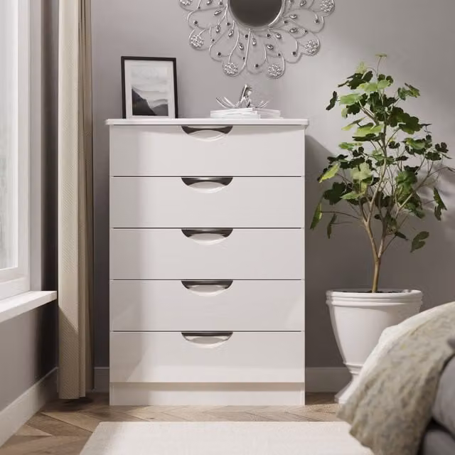 2 U Holborn 5 Drawer Chest in White – 1