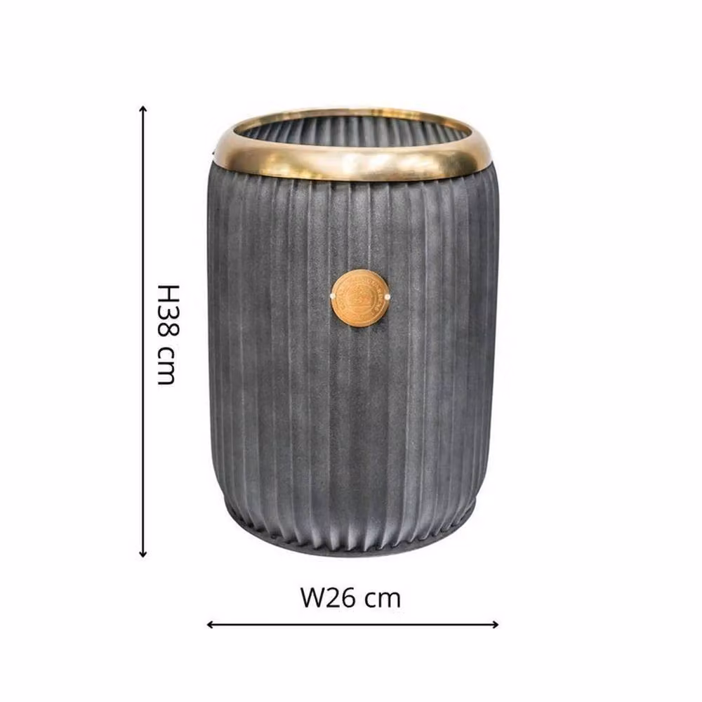 Ivyline Kew Round Antique Lead Richmond Small Planter, Grey, Diameter: 26 cm – 3