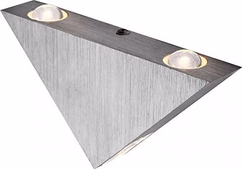 Netlighting Gordon Integrated LED Wall Lamp in Grey Aluminium with Warm White Light – 1