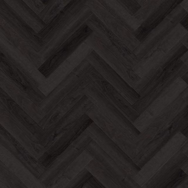 AlvHer Wood Effect Herringbone Luxury Vinyl Tile Glue Down LVT, 2.5mm, Anthracite Grey