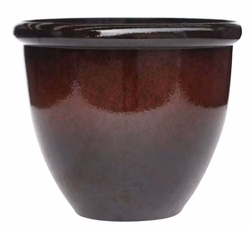 Primrose Round Plastic Planter in Black, Diameter: 54 cm – 3
