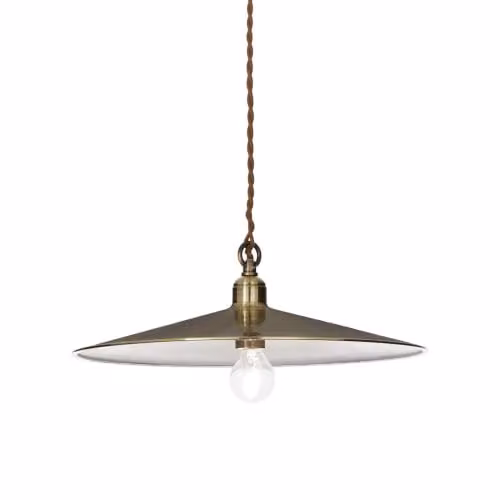 Ideal Lux Cantina SP1 Big Suspended Dome Pendant Light in Bronze and Brown, W/D/H: 35 x 35 x 35 cm