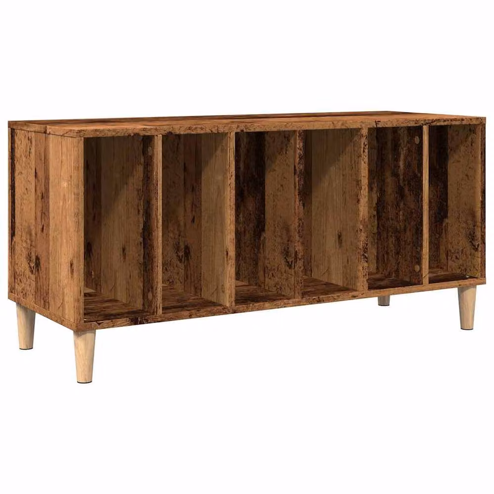Berkfield Home Record Cabinet in Brown Rustic Engineered Wood, W/D/H: 100 x 38 x 48 cm – 3